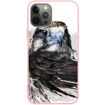 Phone case - casey Soft Flex Design - Wild Animals - Watercolor Buzzard - pink