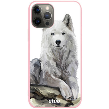 Phone case - casey Soft Flex Design - Wild Animals - Watercolor Wolf - pink