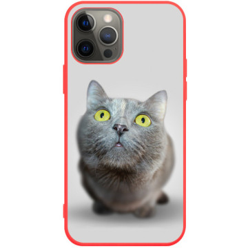 Phone case - casey Soft Flex Design - Funny Animals - Funny cat - red