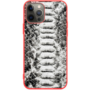 Phone case - casey Soft Flex Design - Animal Pattern - Monochrome snake - red