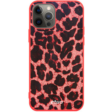 Phone case - casey Soft Flex Design - Animal Pattern - Pink leopard print - red