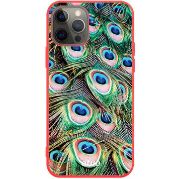 Phone case - casey Soft Flex Design - Animal Pattern - Peacock eye - red