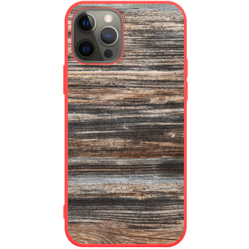 Phone case - casey Soft Flex Design - Wood - Exotic wood - red