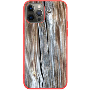 Phone case - casey Soft Flex Design - Wood - Natural wood - red