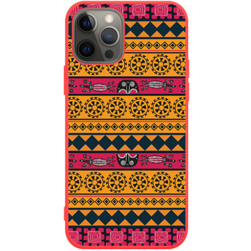 Phone case - casey Soft Flex Design - Folk & Dreamcatcher - Aztec folk - red