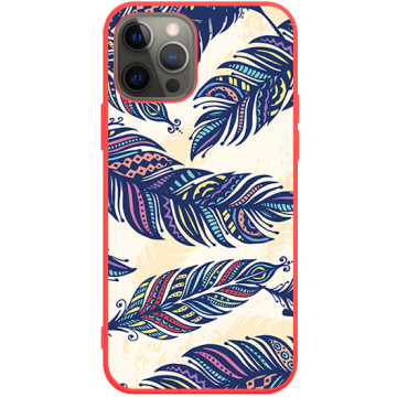 Phone case - casey Soft Flex Design - Folk & Dreamcatcher - Feathers ethno - red