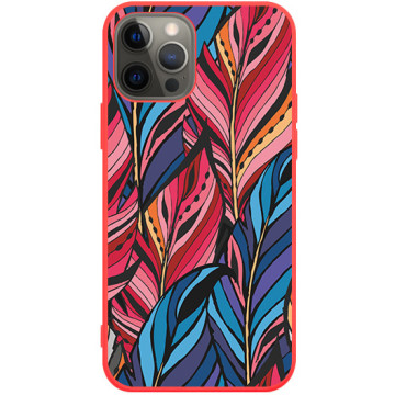 Phone case - casey Soft Flex Design - Folk & Dreamcatcher - Folk feathers - red