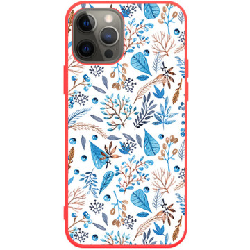 Phone case - casey Soft Flex Design - Folk & Dreamcatcher - Leaves and berries - red