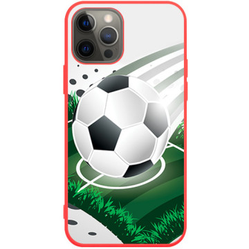 Phone case - casey Soft Flex Design - Football - Ball on the field - red