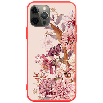 Etui na telefon - casey Soft Flex Design - Flora - Kasiags Beige Flora Aesthetic - czerwony