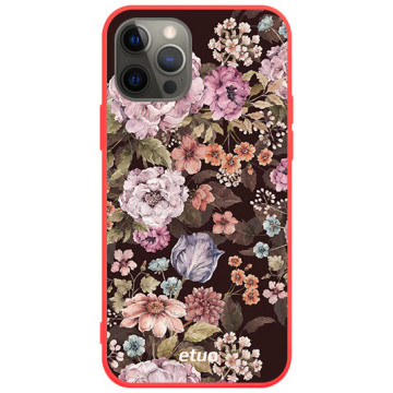 Etui na telefon - casey Soft Flex Design - Flora - Kasiags Dark Floral Romantic - czerwony