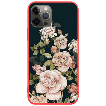 Etui na telefon - casey Soft Flex Design - Flora - Kasiags Roses Dark Flora - czerwony