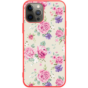 Phone case - casey Soft Flex Design - Floral Case - Small florets - red