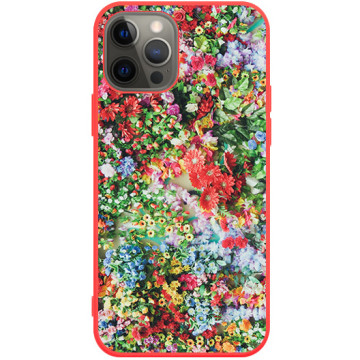 Phone case - casey Soft Flex Design - Floral Case - Flower meadow - red