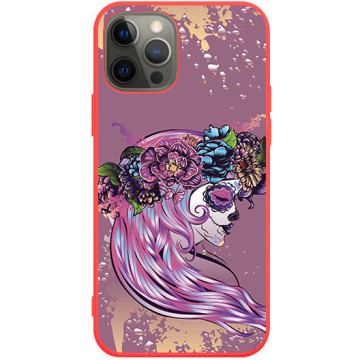 Phone case - casey Soft Flex Design - Floral Case - Folk flowers - red