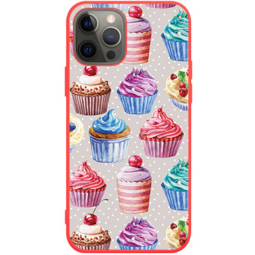 Phone case - casey Soft Flex Design - Food Porn - Colorful cupcakes - red