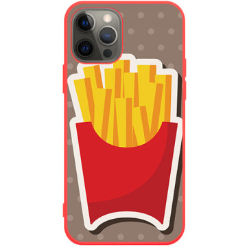 Phone case - casey Soft Flex Design - Food Porn - Chips - red