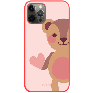 Phone case - casey Soft Flex Design - Forever Young - Cute bear - red