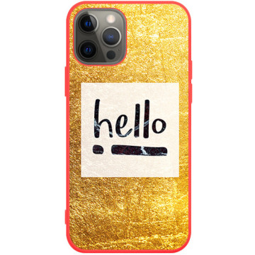 Phone case - casey Soft Flex Design - Chic Design - Hello Gold - red