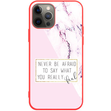 Phone case - casey Soft Flex Design - Chic Design - Never Be Afraid - red