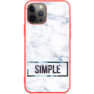 Phone case - casey Soft Flex Design - Chic Design - Simple Marble - red