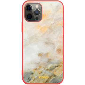 Phone case - casey Soft Flex Design - Chic Design - Yellow Marble - red
