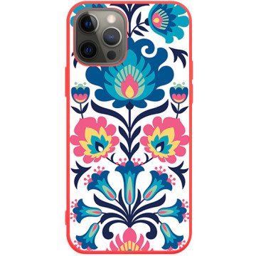 Phone case - casey Soft Flex Design - Folk - Folk pattern - red