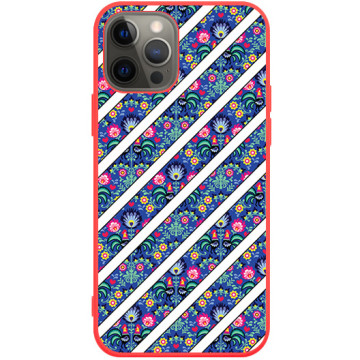 Phone case - casey Soft Flex Design - Folk - People theme - red