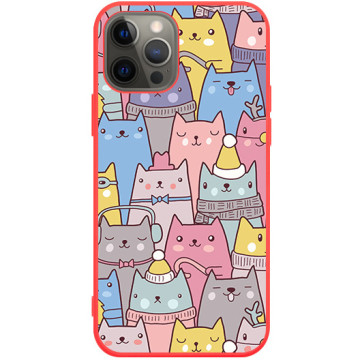 Phone case - casey Soft Flex Design - Saint Nicholas Gift - Santa Claus cats - red