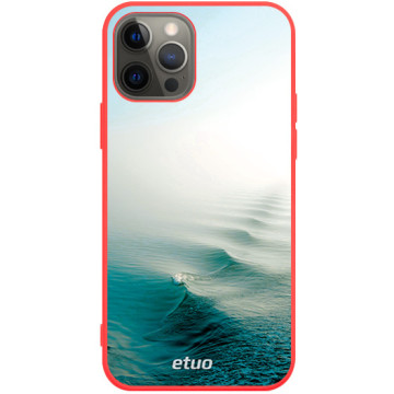 Phone case - casey Soft Flex Design - Natural - Blue sea - red