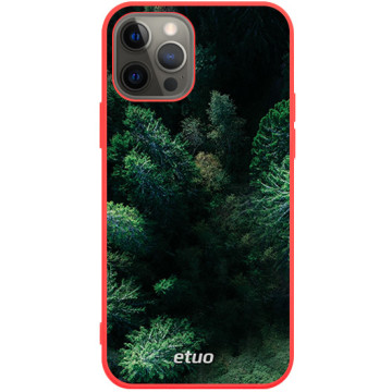Phone case - casey Soft Flex Design - Natural - Green Forest - red