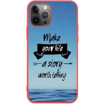 Phone case - casey Soft Flex Design - The sentence - Make your life story - red
