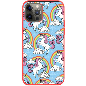 Phone case - casey Soft Flex Design - Unicorn - Pink Unicorns - red