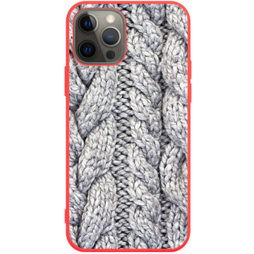 Phone case - casey Soft Flex Design - Winter - Thick sweater - red
