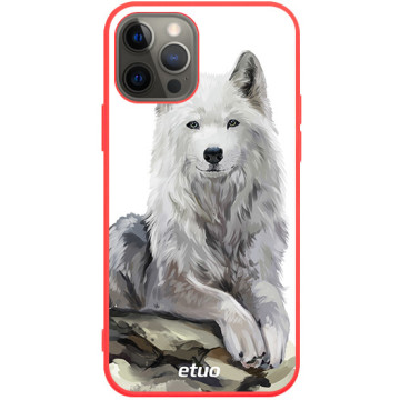 Phone case - casey Soft Flex Design - Wild Animals - Watercolor Wolf - red