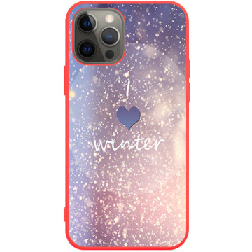 Phone case - casey Soft Flex Design - Christmas gift - I love Winter - red