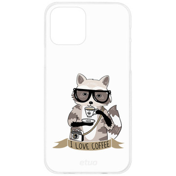 Case - casey Ultra Slim Design - Raccoon with coffee