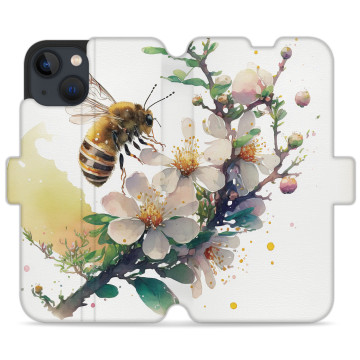 Phone case - casey Wallet Design - Bloom & Buzz - Bee and flowers