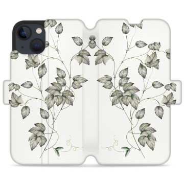 Phone case - casey Wallet Design - Botanic - Delicate leaves
