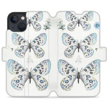 Phone case - casey Wallet Design - Botanic - Pastel butterflies