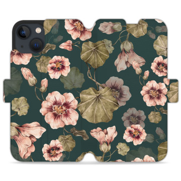 Phone case - casey Wallet Design - Flora - Kasiags Flora Dark Pattern