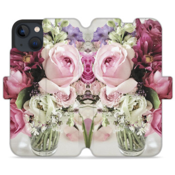 Phone case - casey Wallet Design - Floral Case - Maroon bouquet of roses