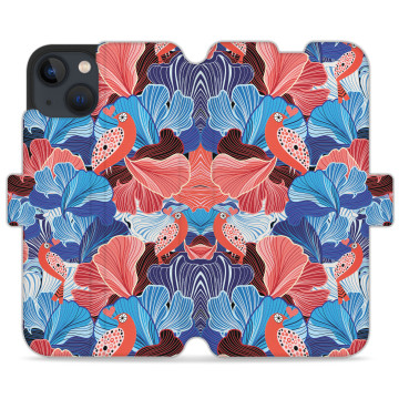 Phone case - casey Wallet Design - Floral Case - Flower leaves