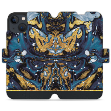 Phone case - casey Wallet Design - Chic Design - Gold and Navy Blue