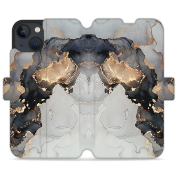 Phone case - casey Wallet Design - Gold Abstract - Marble with a golden application