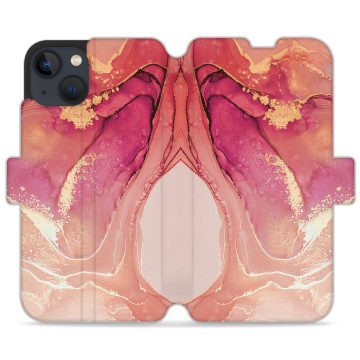 Phone case - casey Wallet Design - Gold Abstract - Pastel marble