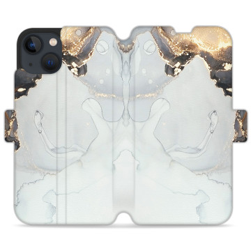Phone case - casey Wallet Design - Gold Abstract - Ash and gold