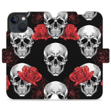Phone case - casey Wallet Design - Horror - Skull and Roses