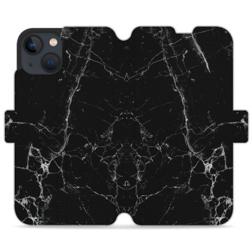 Phone case - casey Wallet Design - Marble Case - Black Marble
