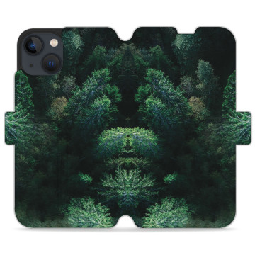 Phone case - casey Wallet Design - Natural - Green Forest